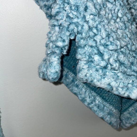 American Outdoor Co True Grit Quarter Zip Blue Sherpa Fleece Pullover Women's XS - Picture 10 of 13